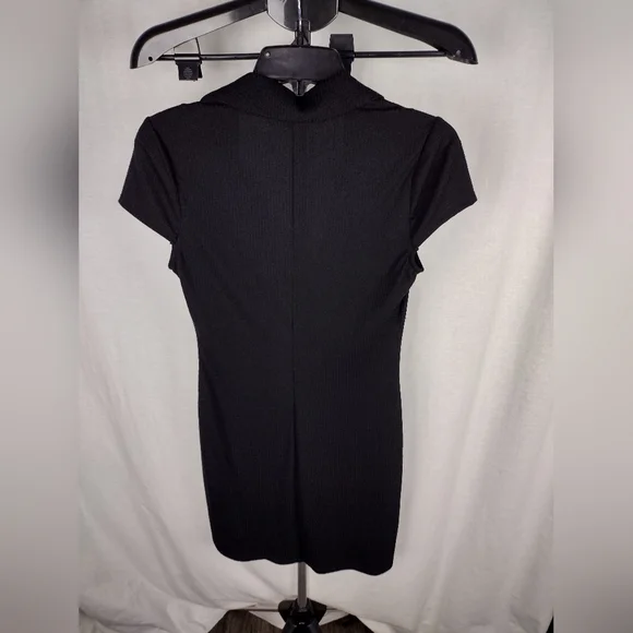 AFRM Black Short Sleeve Button Front Dress Size Small (4-6) NWT - Picture 10 of 15
